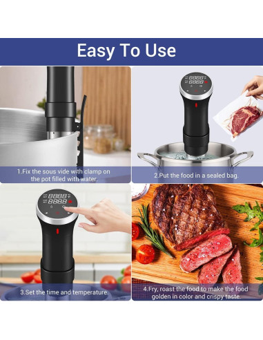 Circulador Térmico Sous Vide Fityou 1100W Control Táctil