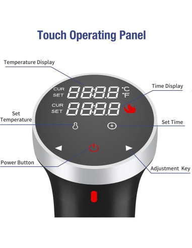 Circulador Térmico Sous Vide Fityou 1100W Control Táctil