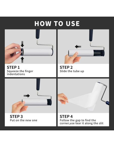 Rodillo de Pelusa JoviQ Extra Pegajoso 16 cm con 240 Hojas