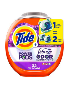 Detergente para Ropa Tide Power Pods 32 Pacs Aroma Primavera