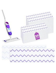 50 Almohadillas de Microfibra Nicemiya para Mopas Swiffer 36.83x12.7cm