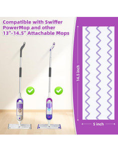 50 Almohadillas de Microfibra Nicemiya para Mopas Swiffer 36.83x12.7cm 2