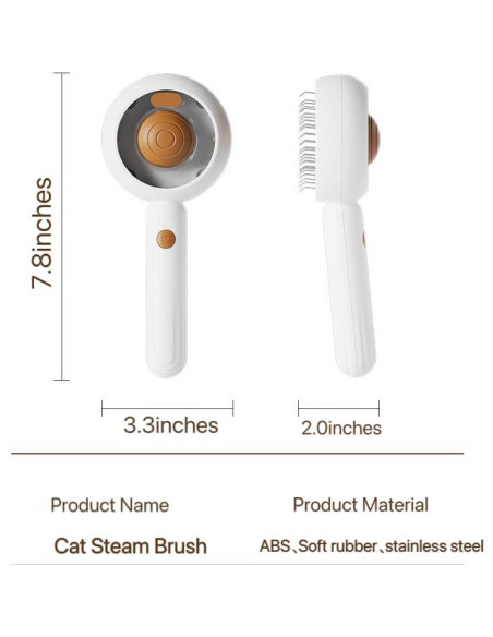 Cepillo de vapor para mascotas ZHAOGIEBOND marrón 3 en 1