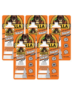 Sellador de Silicona Transparente Gorilla 2.8oz - Paquete de 5