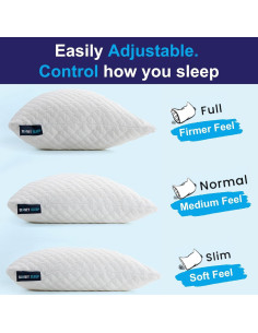 Almohada King Sidney Sleep Curvada Ajustable Magenta 2