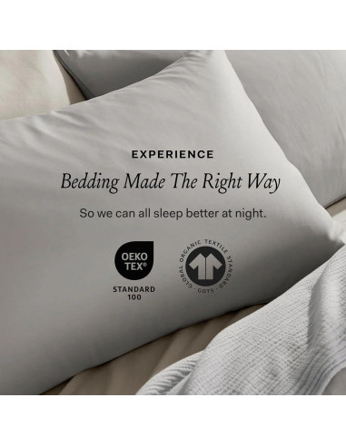 Conjunto de Edredón Doble Reina BOLL & BRANCH 100% Algodón Orgánico Mineral