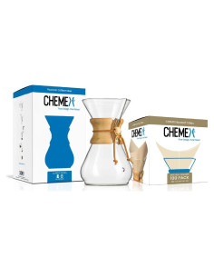 Cafetera Chemex Clásica 8 Tazas + 100 Filtros Bonded