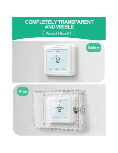 Caja de bloqueo para termostato Upifen 5x5x2 cm con llave
