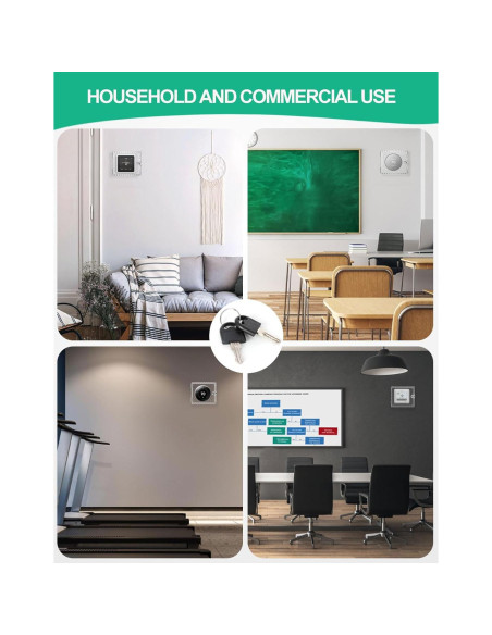 Caja de bloqueo para termostato Upifen 5x5x2 cm con llave