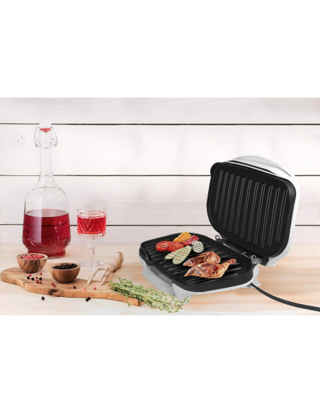 Parrilla Eléctrica Courant CCG2871W 2 Porciones Blanca 870W