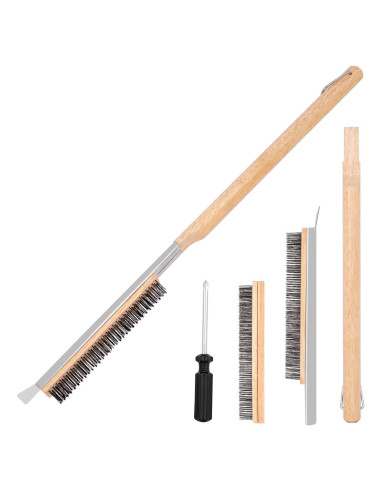 Cepillo para horno de pizza GOKOTASA 55.88 cm con raspador