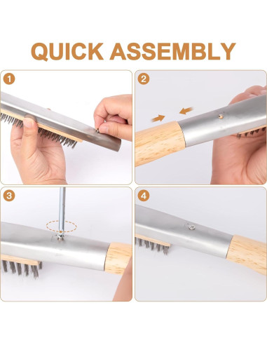 Cepillo para horno de pizza GOKOTASA 55.88 cm con raspador