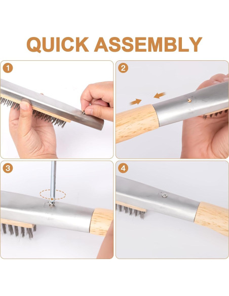 Cepillo para horno de pizza GOKOTASA 55.88 cm con raspador