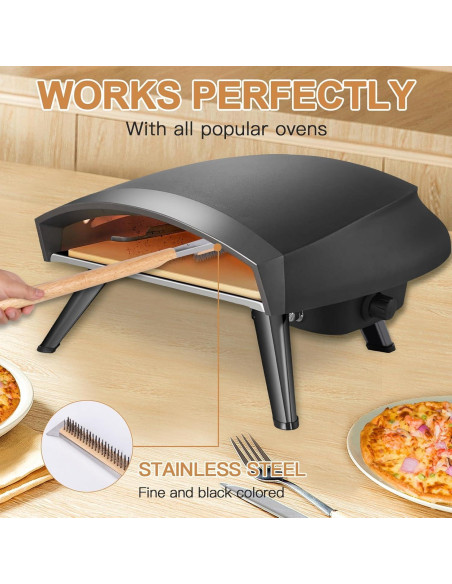 Cepillo para horno de pizza GOKOTASA 55.88 cm con raspador