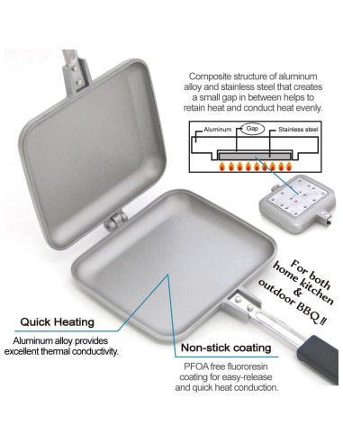 Tostadora Sandwichera Terra KS-2935 - Hecha en Japón, 550g