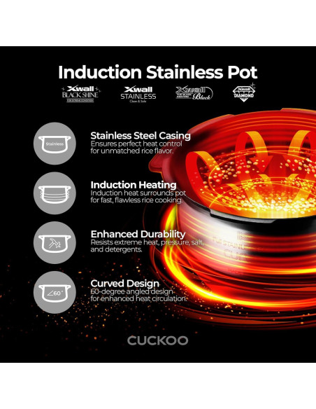 Olla Arrocera de Presión CUCKOO CRP-JHR0609F 6 Tazas Inducción