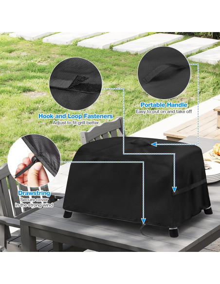 Cubierta de Parrilla de Mesa Jungda 66x46x33cm Impermeable Cubierta de Parrilla de Mesa Jungda 66x46x33cm Impermeable