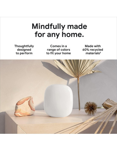 Google Nest WiFi 6 Pro Renovado - 4 Piezas, Color Nieve