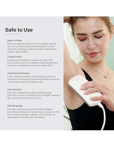 Dispositivo IPL LYRA para Eliminación de Vello - Enfriamiento Zafiro