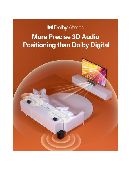 Barra de Sonido 5.1 ULTIMEA Poseidon D60 con Dolby Atmos 410W Barra de Sonido 5.1 ULTIMEA Poseidon D60 con Dolby Atmos 410W