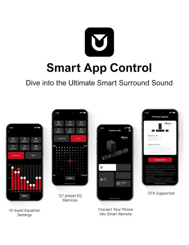 Barra de Sonido 5.1 ULTIMEA Poseidon D60 con Dolby Atmos 410W