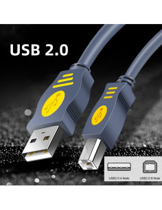 Cable de Impresora USB 2.0 Qjin 3 Metros para Canon, Epson, HP 2