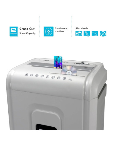 Destructora de papel Aurora AU1262XE corte cruzado 12 hojas