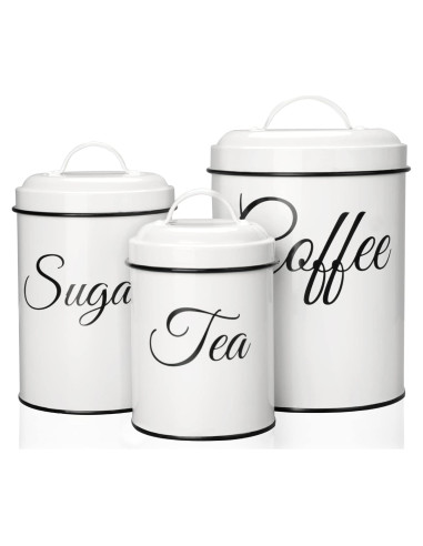 Juego de 3 Tarros de Cocina ChicHabitat - Almacenamiento Hermético 4.32L