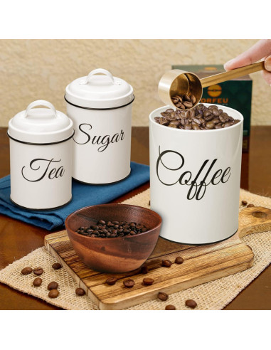 Juego de 3 Tarros de Cocina ChicHabitat - Almacenamiento Hermético 4.32L