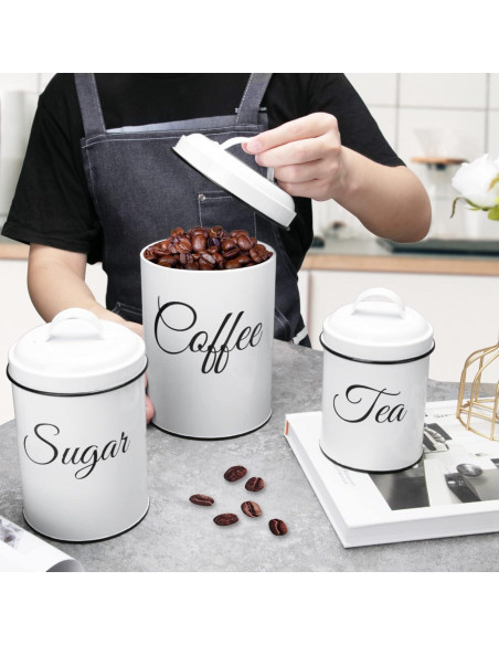 Juego de 3 Tarros de Cocina ChicHabitat - Almacenamiento Hermético 4.32L