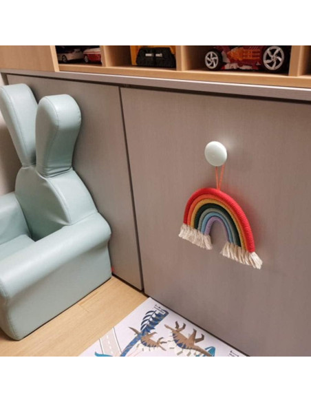 Adorno Colgante Tejido a Mano WEISIPU Arcoíris Verde