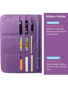 Cubierta de Folio SivaLife A5 con 10 Bolsillos y Soporte 2