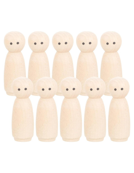 Muñecos de Madera MAGICLULU 10 Piezas para Manualidades DIY