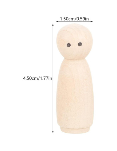 Muñecos de Madera MAGICLULU 10 Piezas para Manualidades DIY