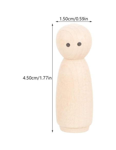 Muñecos de Madera MAGICLULU 10 Piezas para Manualidades DIY