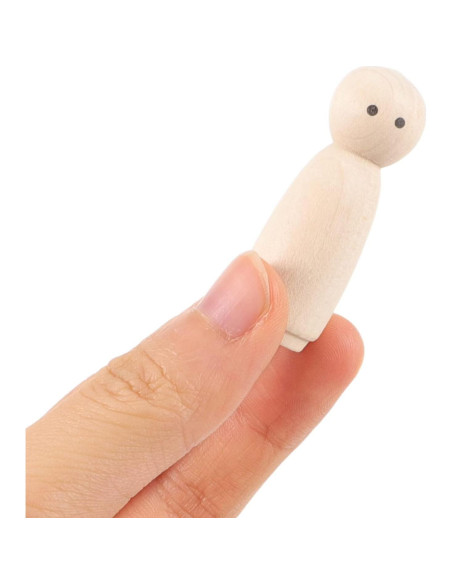 Muñecos de Madera MAGICLULU 10 Piezas para Manualidades DIY