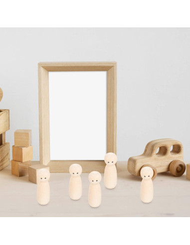 Muñecos de Madera MAGICLULU 10 Piezas para Manualidades DIY