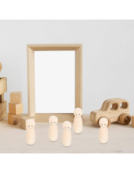 Muñecos de Madera MAGICLULU 10 Piezas para Manualidades DIY