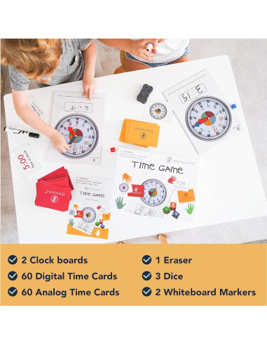 Juego Didáctico de Tiempo OWLCONIC - 128 Piezas para Niños