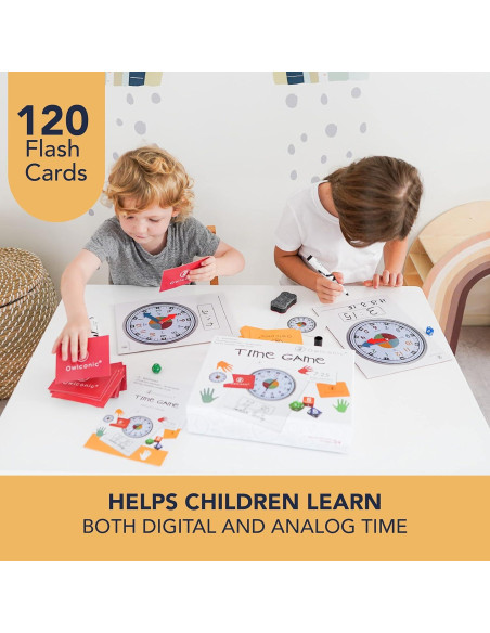 Juego Didáctico de Tiempo OWLCONIC - 128 Piezas para Niños