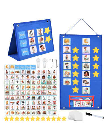 Horario Visual para Niños SYCYKA 67.5x37cm con 96 Tarjetas