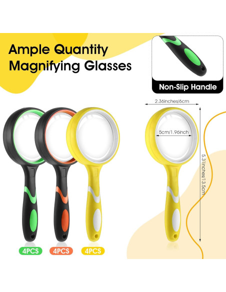 12 Lupas de Lectura Dimeho 10X Antideslizantes 50 mm