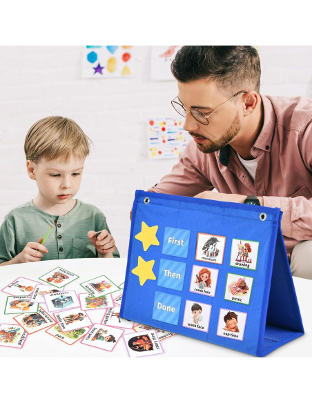 Horario Visual para Niños SYCYKA 67.5x37cm con 96 Tarjetas Horario Visual para Niños SYCYKA 67.5x37cm con 96 Tarjetas