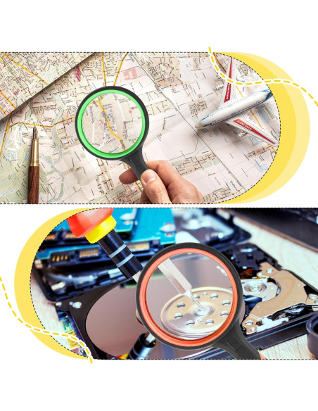 12 Lupas de Lectura Dimeho 10X Antideslizantes 50 mm