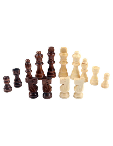 Piezas de Ajedrez de Madera Ziphia 32 Piezas Estándar 7.87 cm