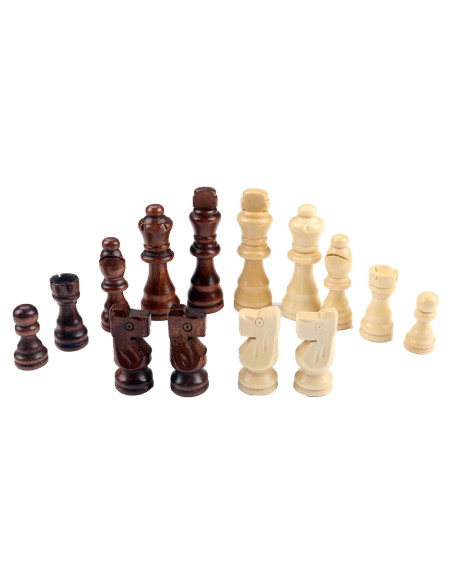 Piezas de Ajedrez de Madera Ziphia 32 Piezas Estándar 7.87 cm