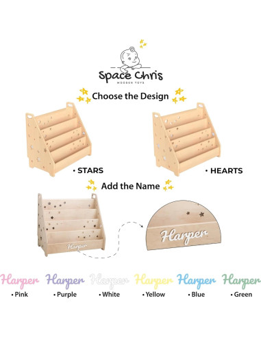 Estantería Montessori Personalizada de Madera para Niños
