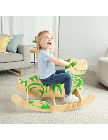Caballito de Madera Dinosaurio Neutro para Niños 1-3 Años