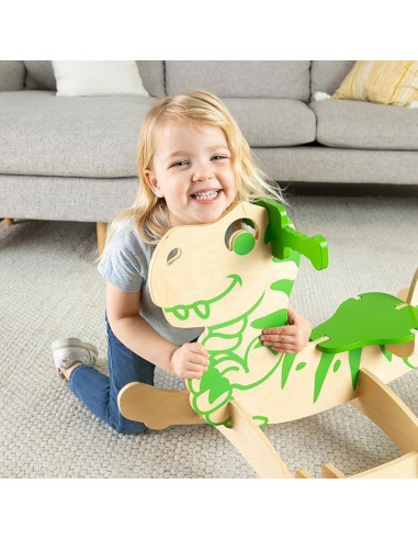 Caballito de Madera Dinosaurio Neutro para Niños 1-3 Años