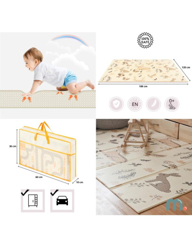 Alfombra de Juego Plegable Mamabrum 180x120cm Doble Cara